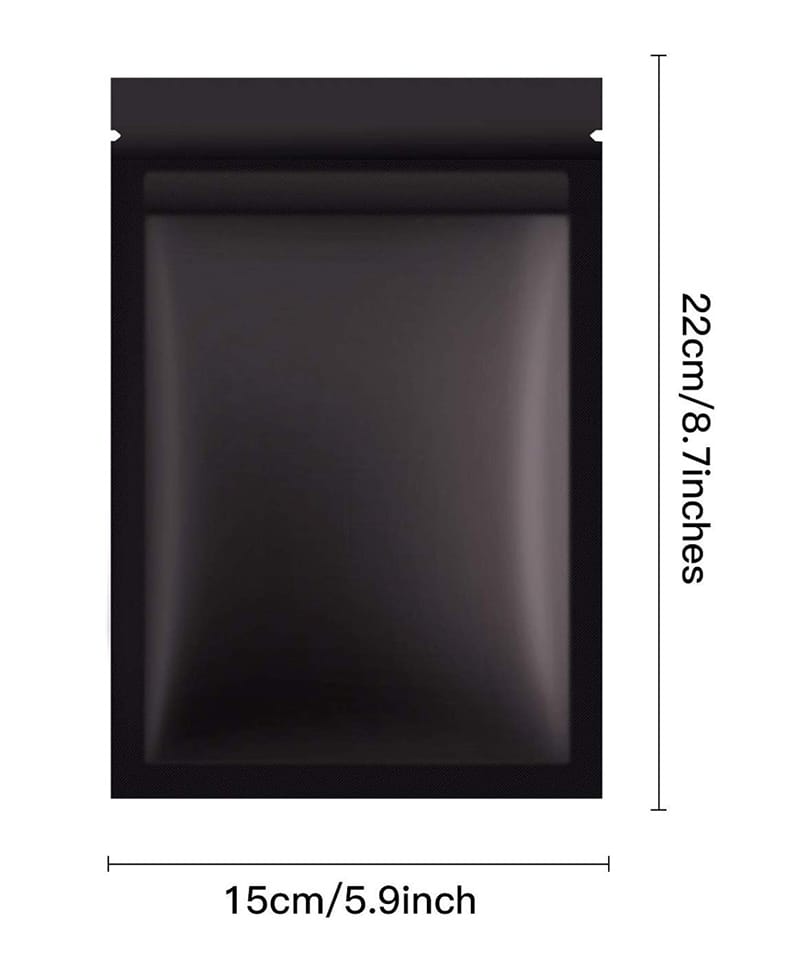 Pack of 4 Resealable PE Plastic Ziplock Pouch, Smell Proof UMLIFE Resealable Bag, Black Aluminium Foil Zip Lock Bags Pack of 4 Resealable PE Plastic Ziplock Pouch, Smell Proof UMLIFE Resealable Bag, Black Aluminium Foil Zip Lock Bags